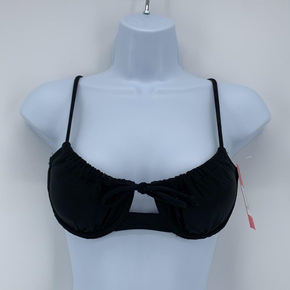 Xhilaration Other - Xhilaration NWT Women's Underwire Black Tie Front Bikini Top Size XS